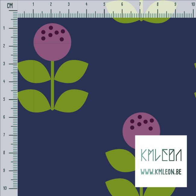 Large pink and green flowers fabric