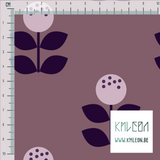 Large pink and purple flowers fabric