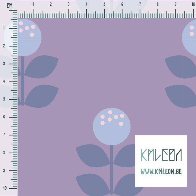 Large blue flowers fabric