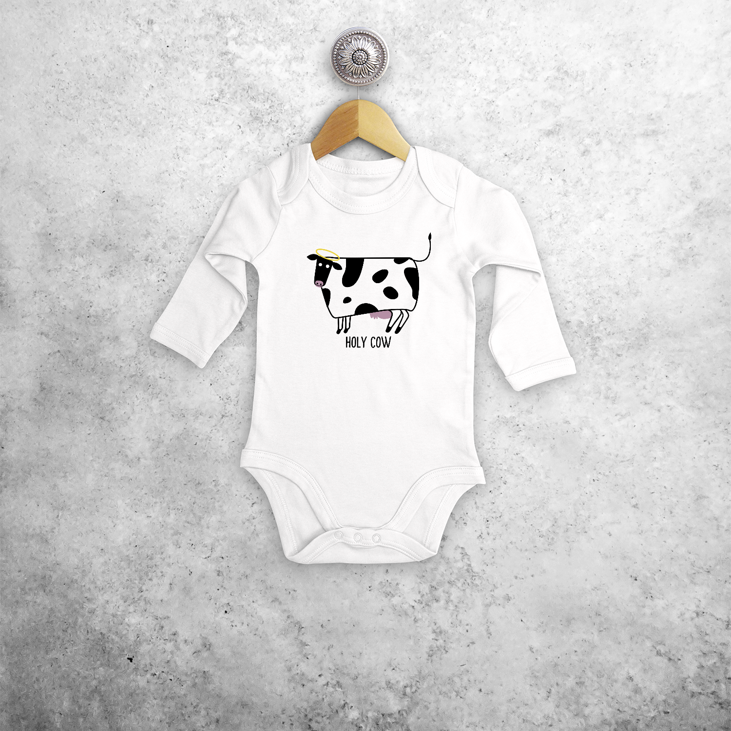 'Holy cow' baby longsleeve bodysuit