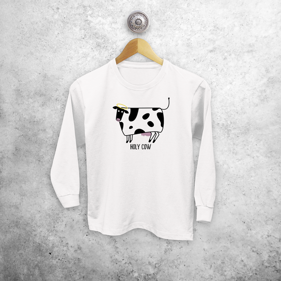 'Holy cow' kids longsleeve shirt