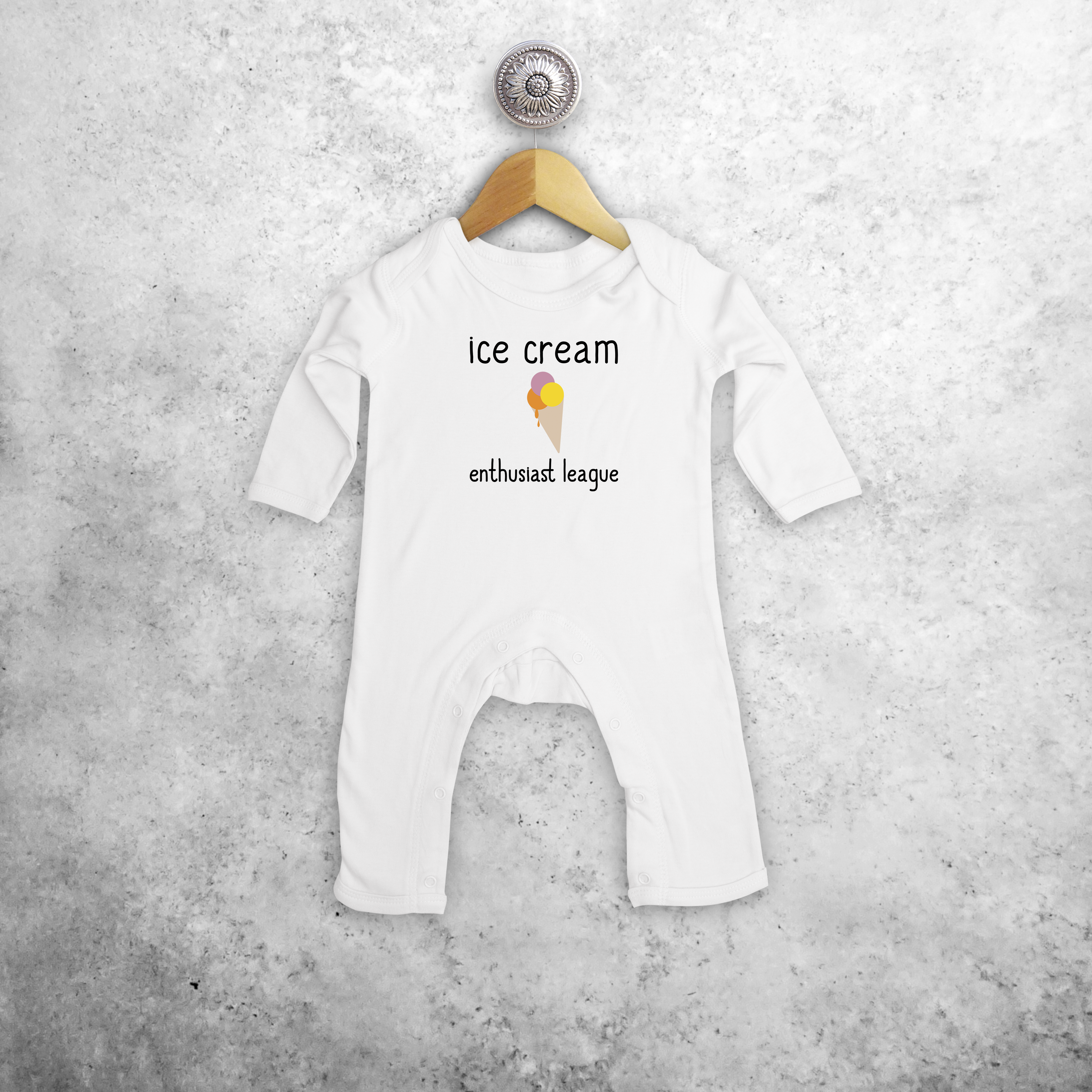 'Ice cream enthusiast league' baby romper