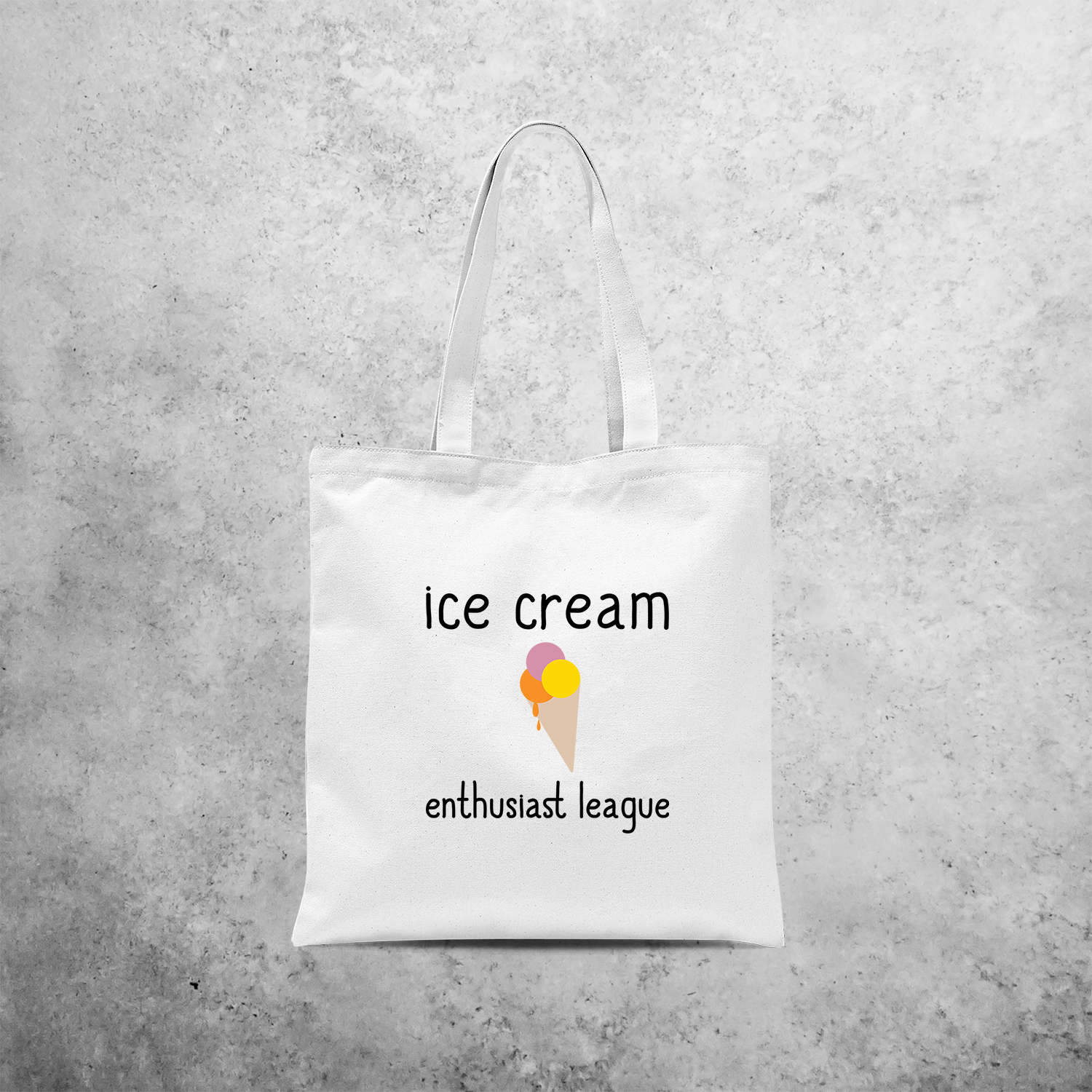 'Ice cream enthusiast league' tote bag