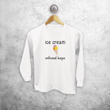 'Ice cream enthusiast league' kids longsleeve shirt