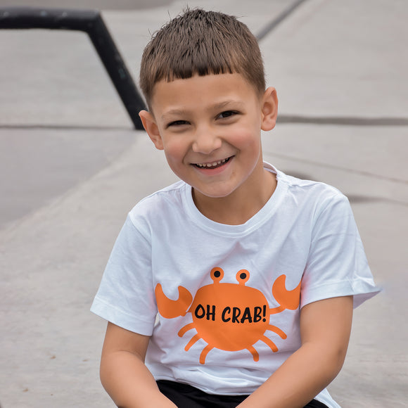 'Oh crab!' kids shortsleeve shirt