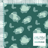 Green leopard print fabric