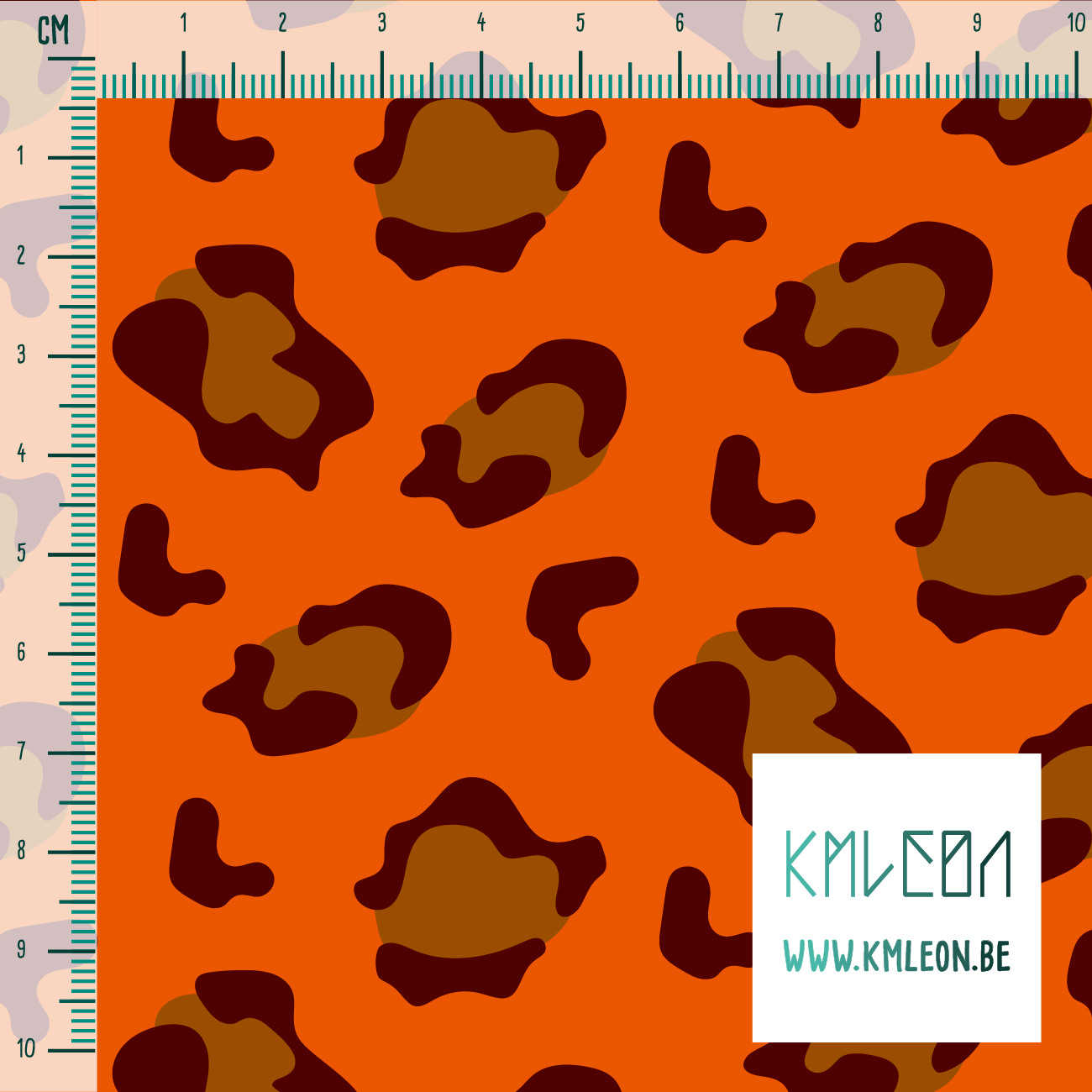 Brown leopard print fabric