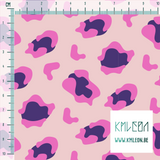 Pink and purple leopard print fabric