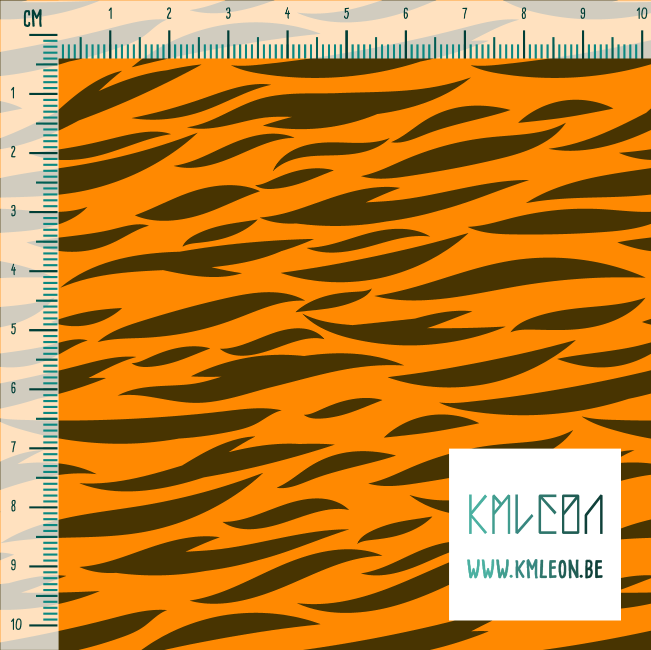 Brown tiger stripes fabric