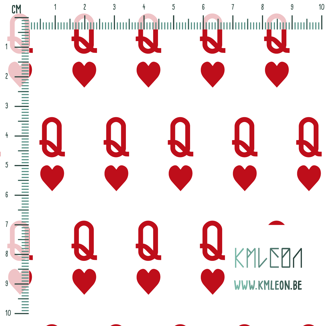 Queen of hearts fabric