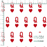 Queen of hearts fabric