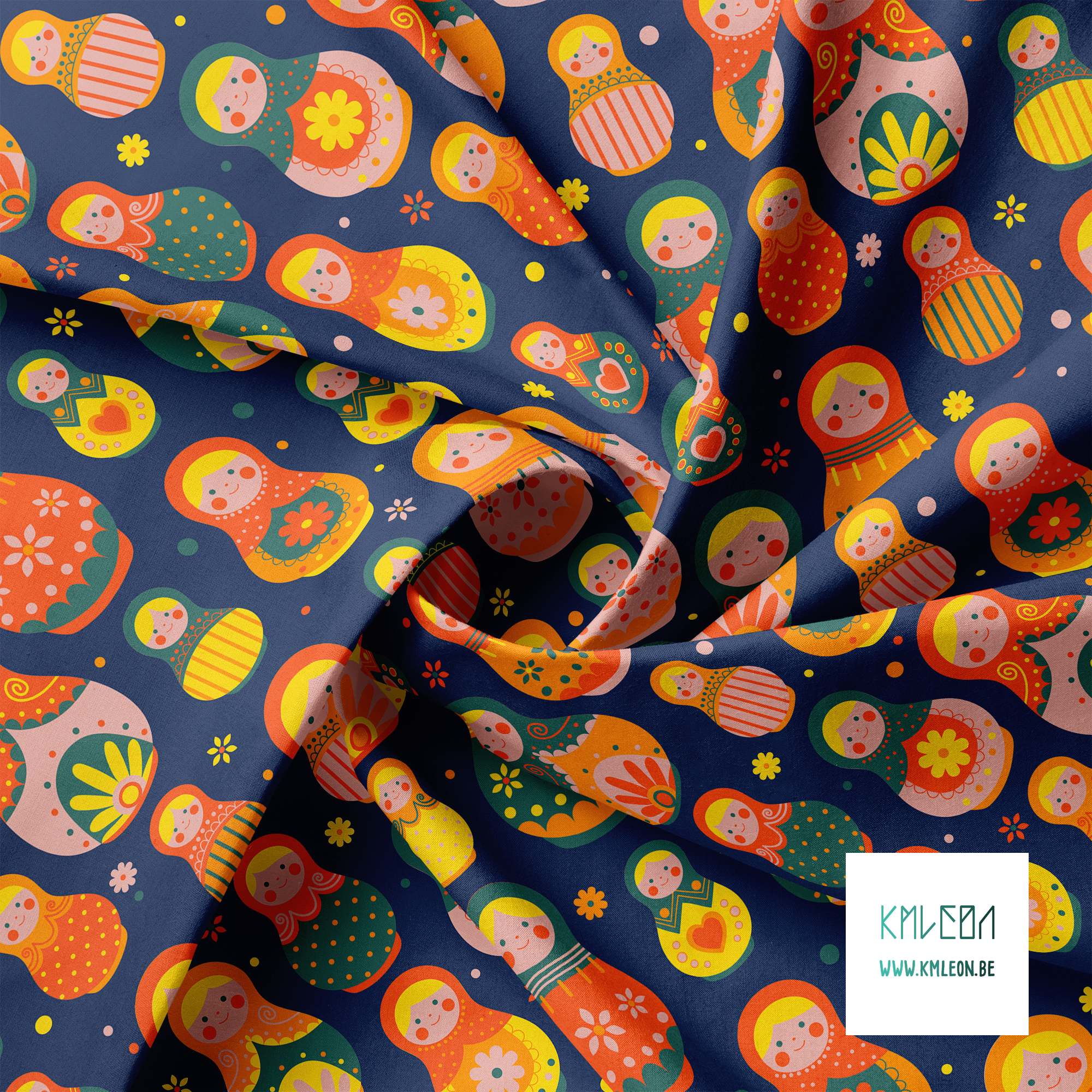 Russian dolls fabric