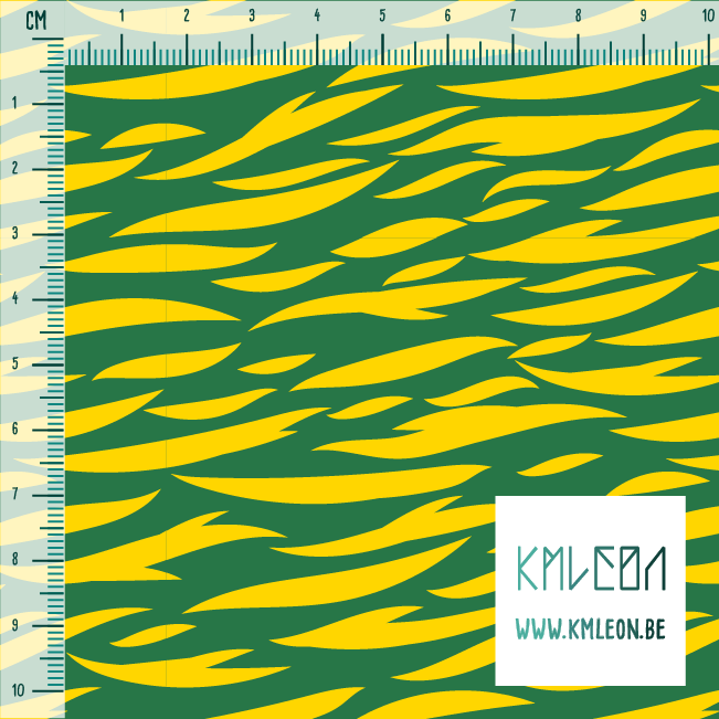 Yellow tiger stripes fabric