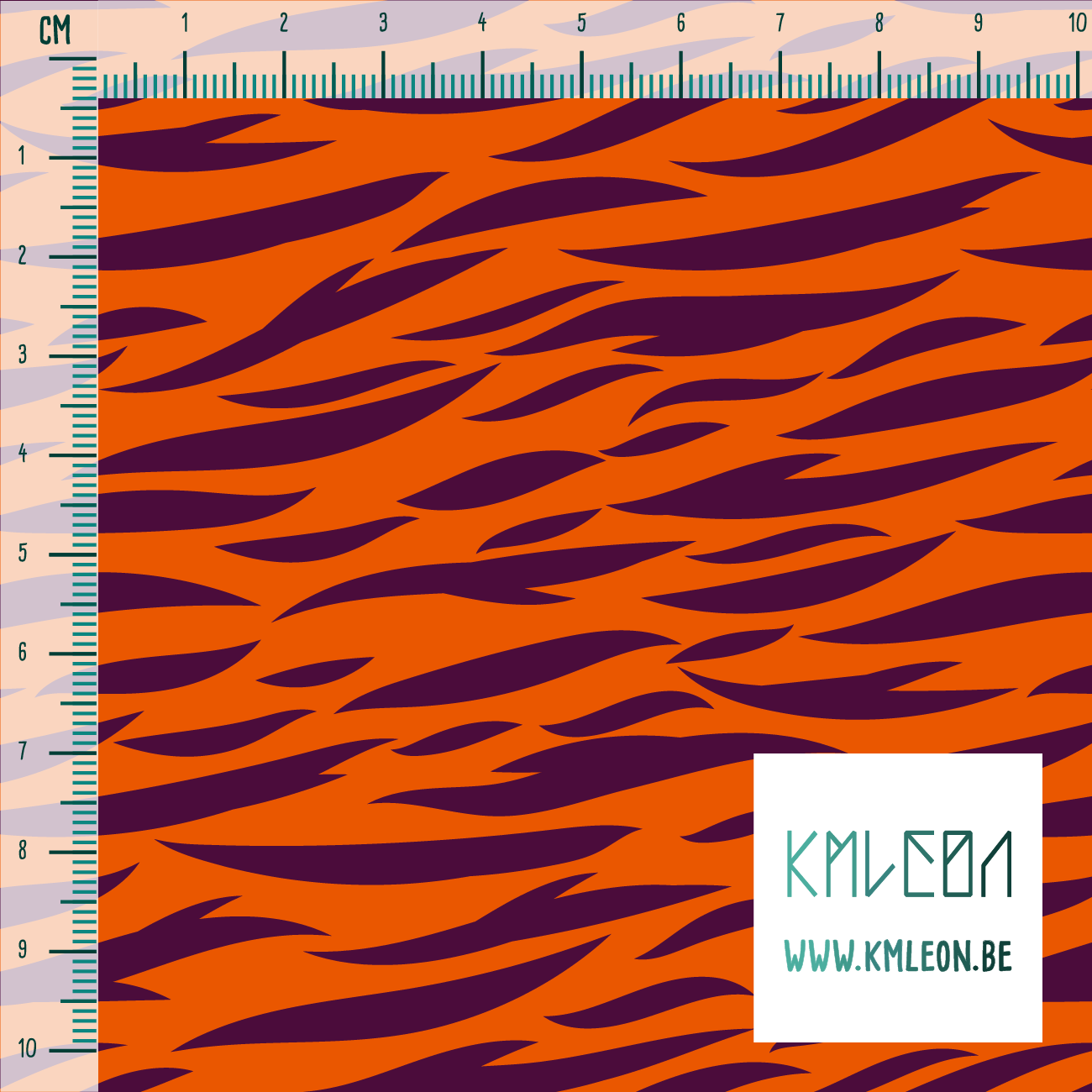 Purple tiger stripes fabric