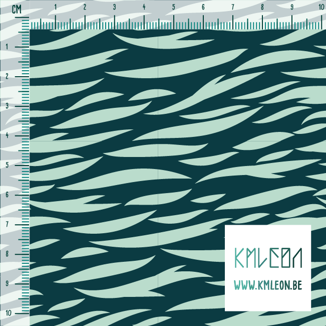 Green tiger stripes fabric