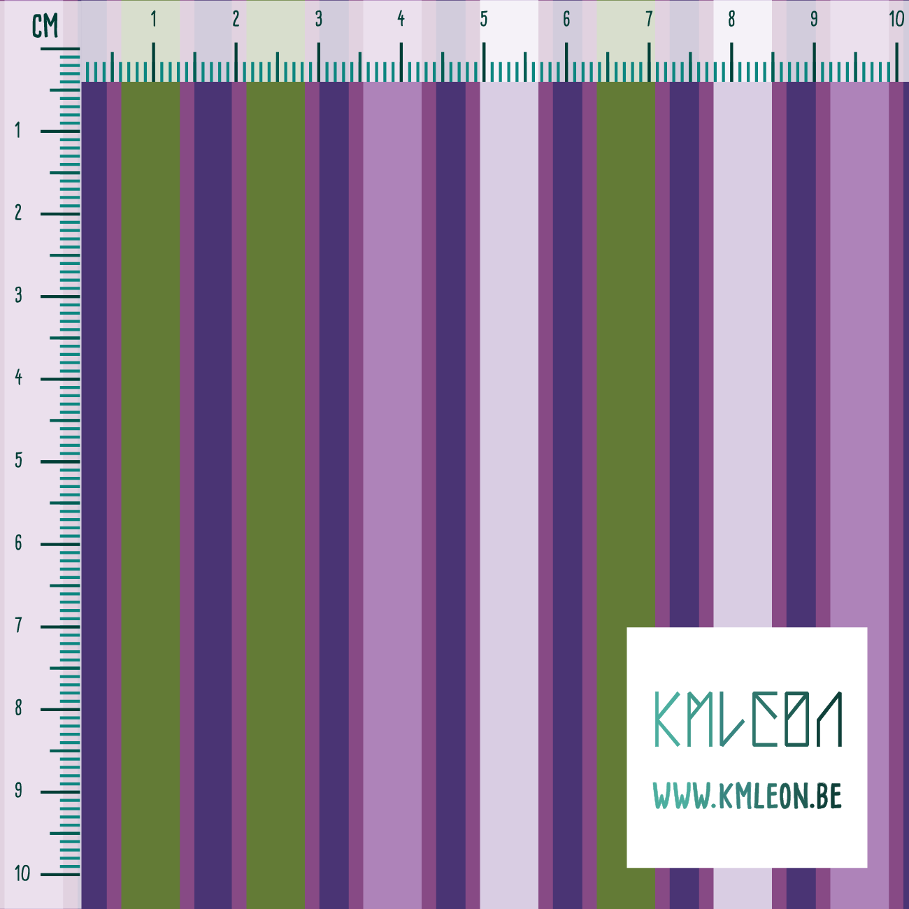 Purple and green vertical stripes fabric