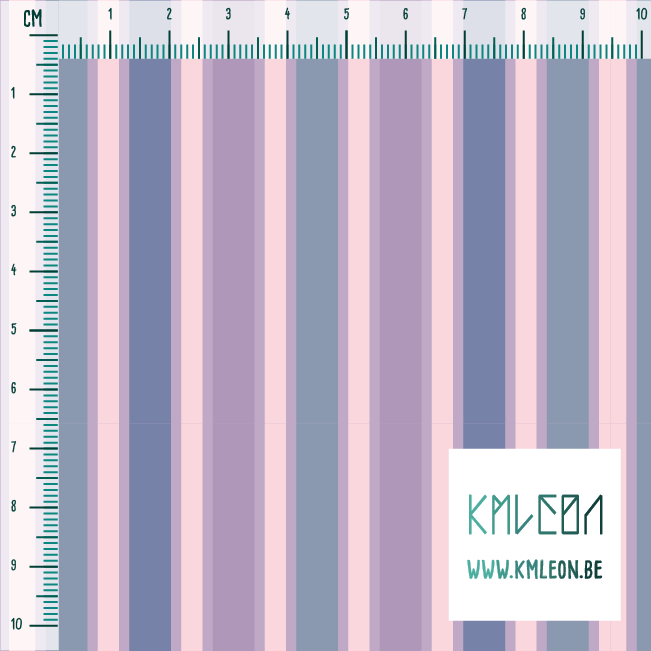 Pink, purple and blue vertical stripes fabric