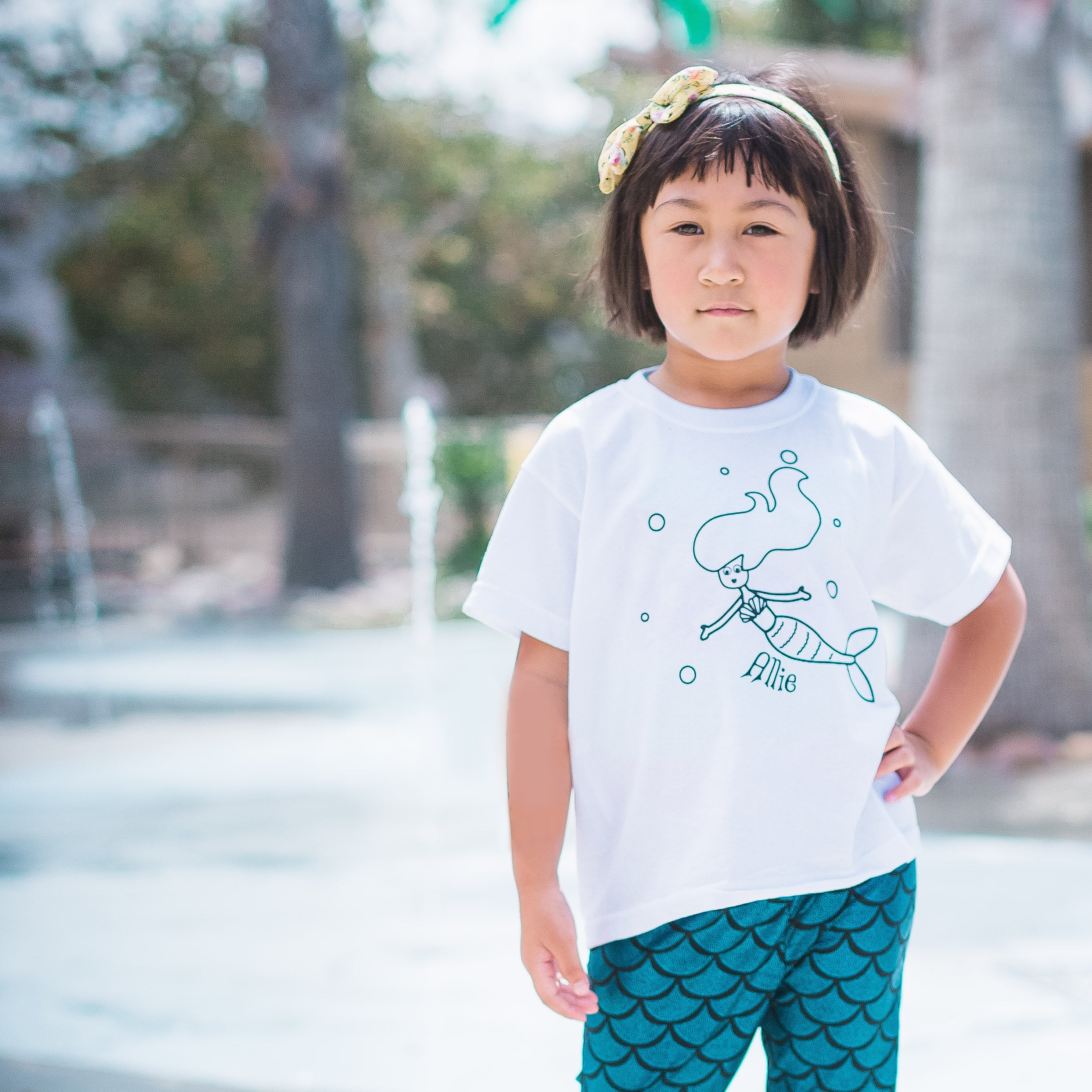 Mermaid kids shortsleeve shirt