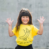 'Let's go bananas' kids shortsleeve shirt