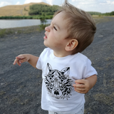 Wolf baby shortsleeve shirt