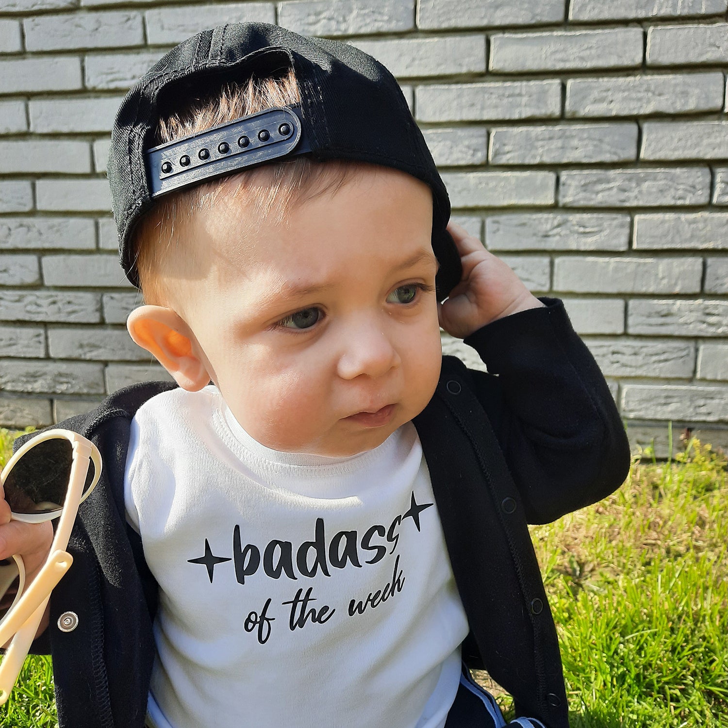 'Badass of the week' baby shortsleeve shirt