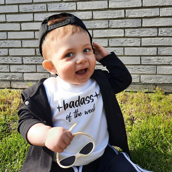 'Badass of the week' baby shortsleeve shirt