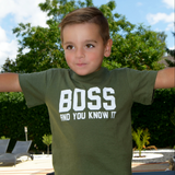 'Boss and you know it' kids shortsleeve shirt