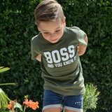 'Boss and you know it' kids shortsleeve shirt