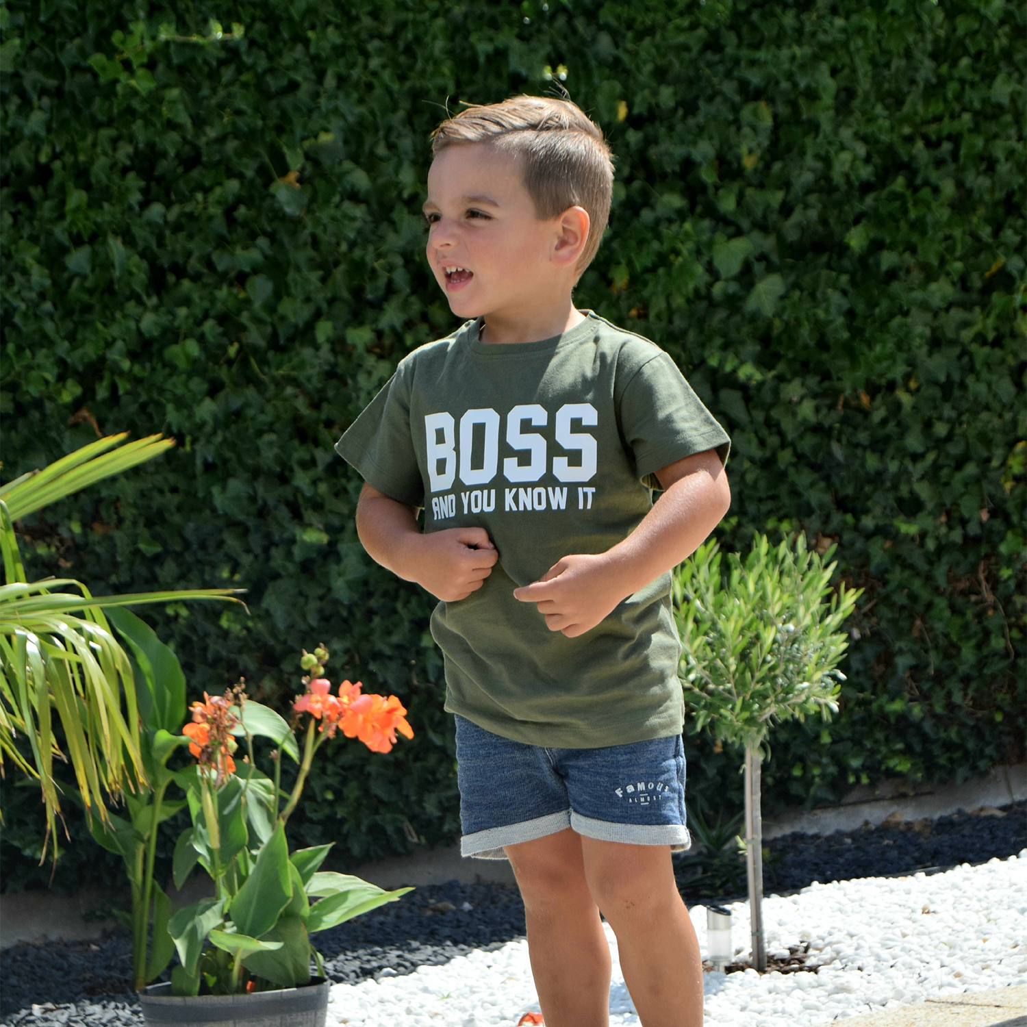 'Boss and you know it' kids shortsleeve shirt