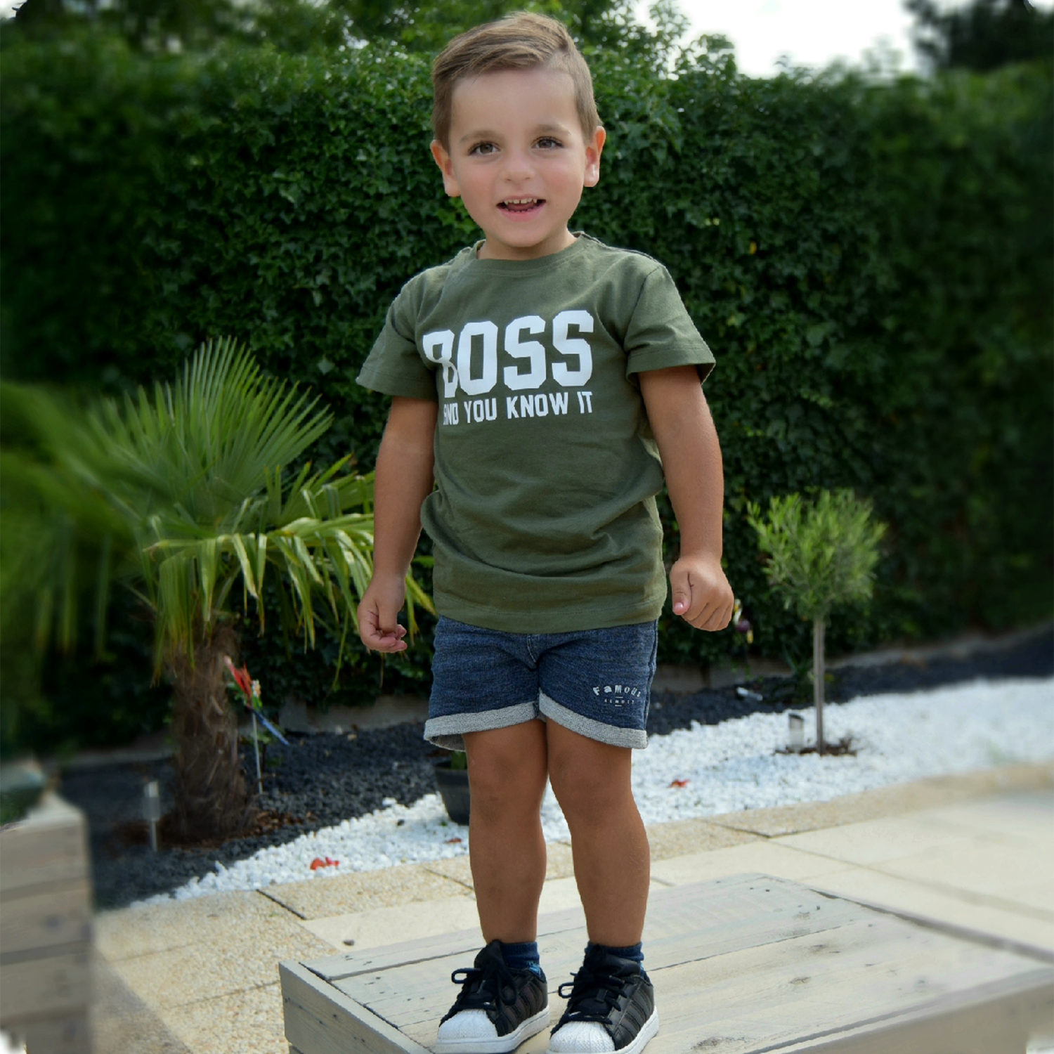 'Boss and you know it' kids shortsleeve shirt