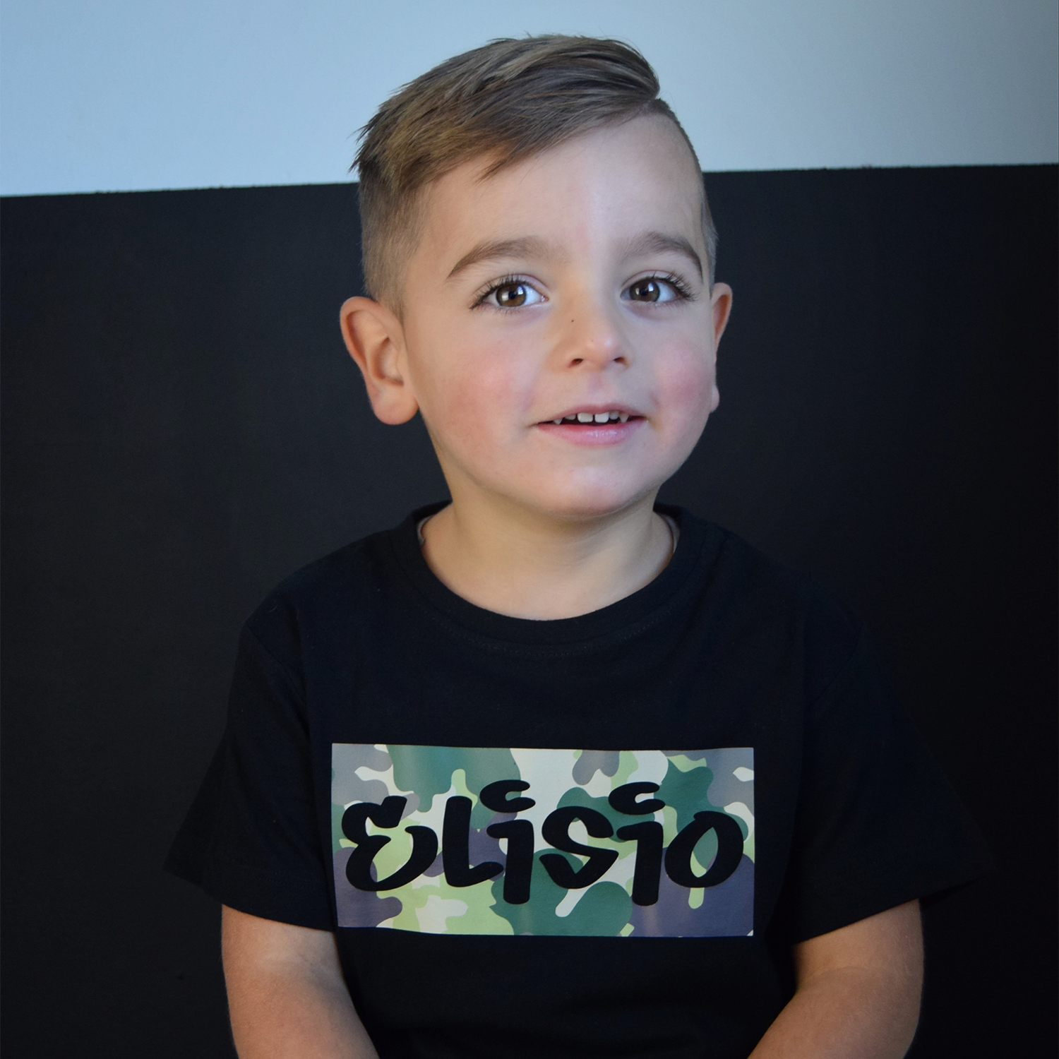 Camouflage name kids shortsleeve shirt