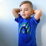 Camouflage rainbow kids shortsleeve shirt