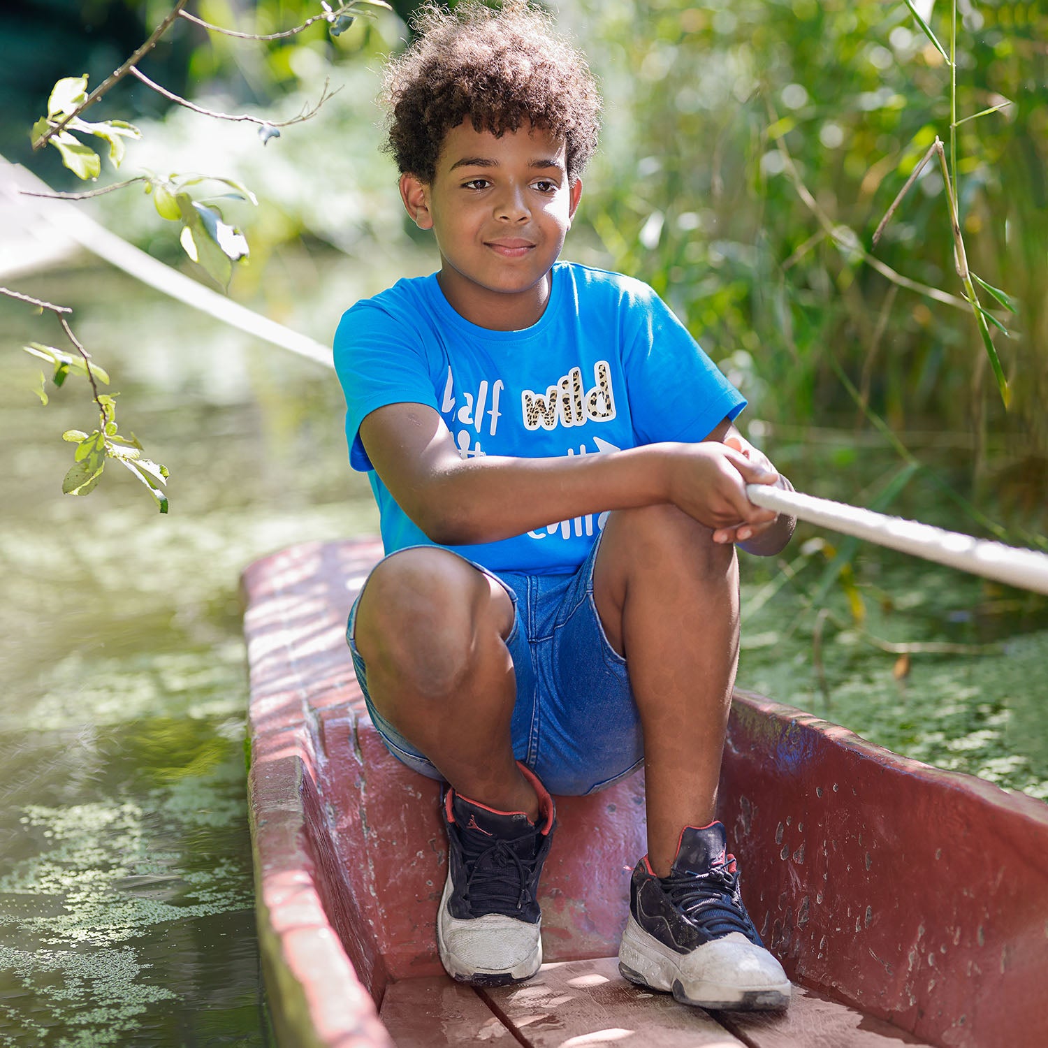 'Half wild, Half child' kids shortsleeve shirt