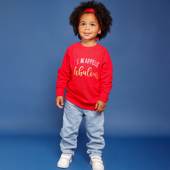 'Je m'appelle fabulous' kids sweater