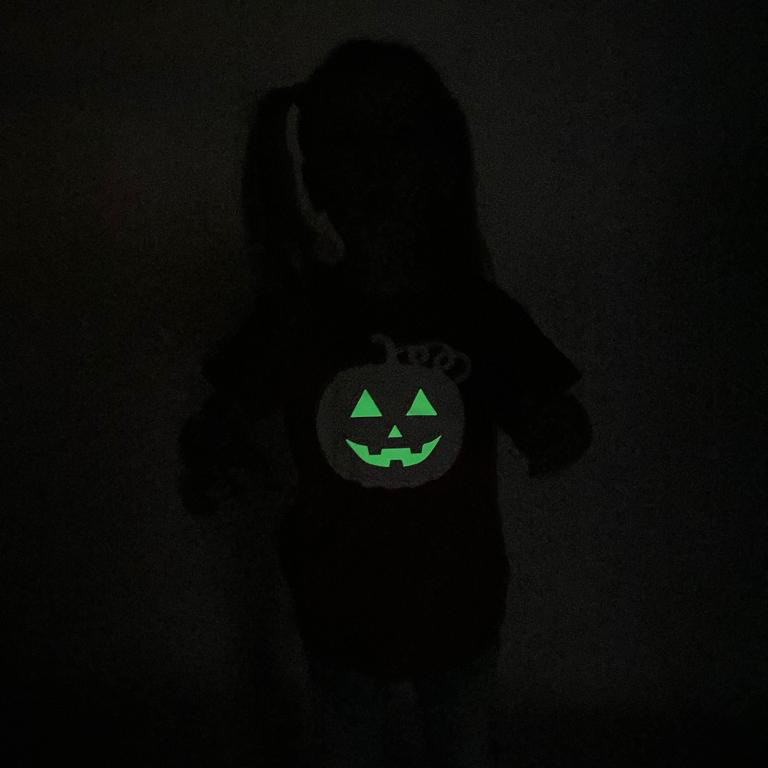 Pumpkin glow in the dark kids shortsleeve shirt