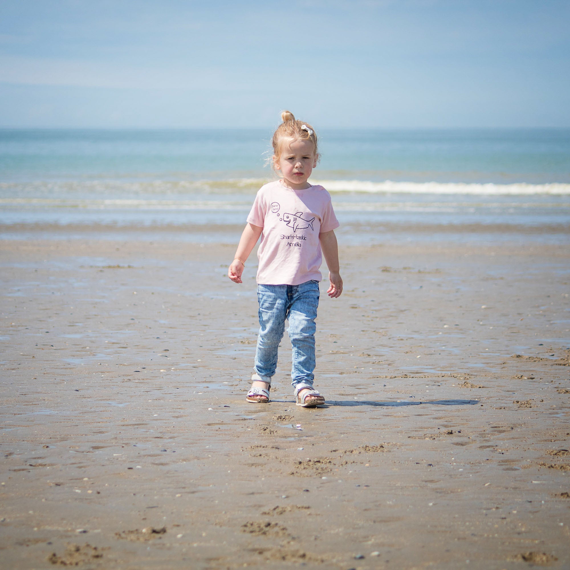 'Sharktastic' baby shortsleeve shirt