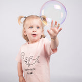 'Sharktastic' baby shortsleeve shirt