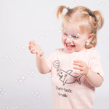 'Sharktastic' baby shortsleeve shirt