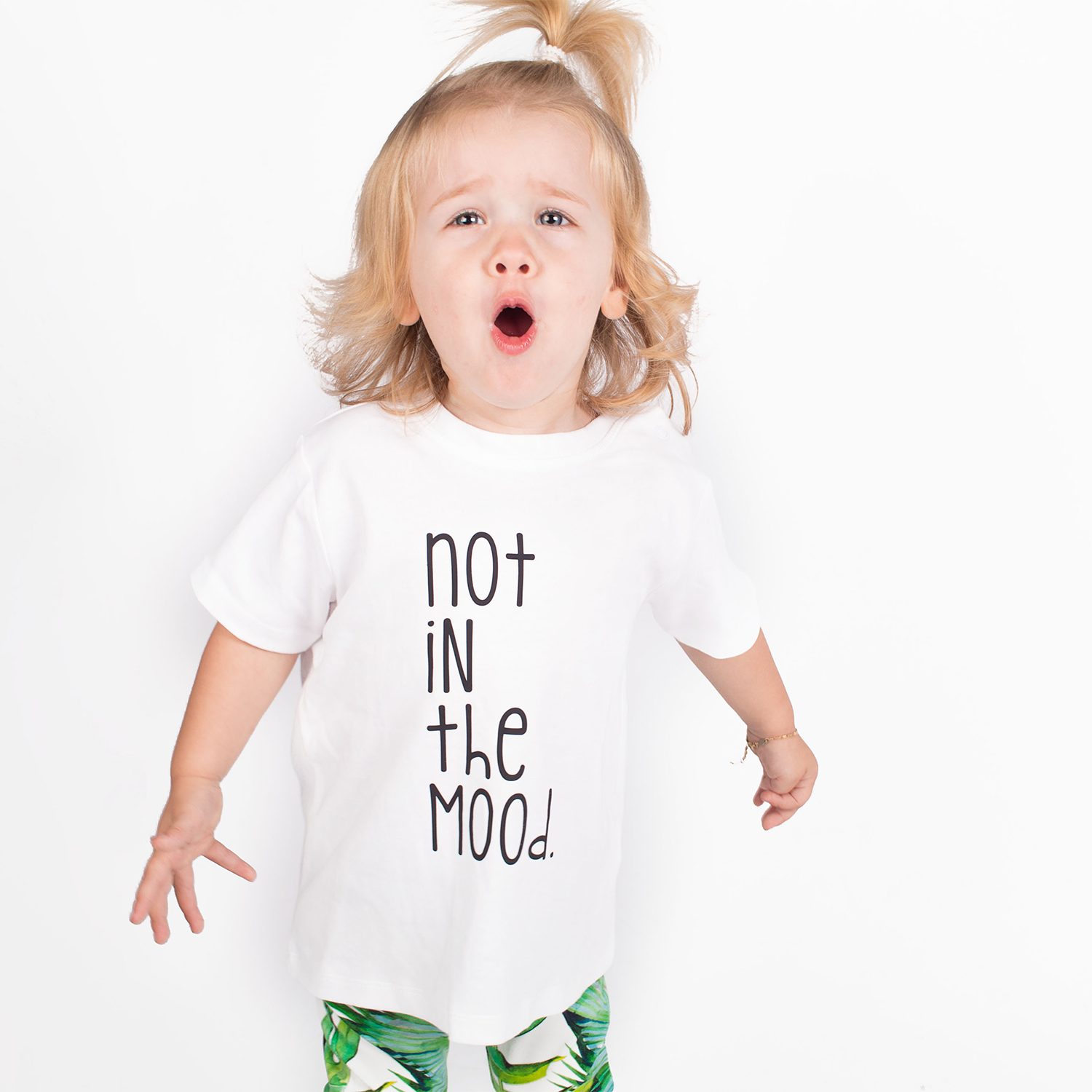 'Not in the mood' baby shortsleeve shirt