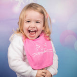 'Little miss purrrfect' baby bib