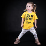 'I speak French fries' kids shortsleeve shirt