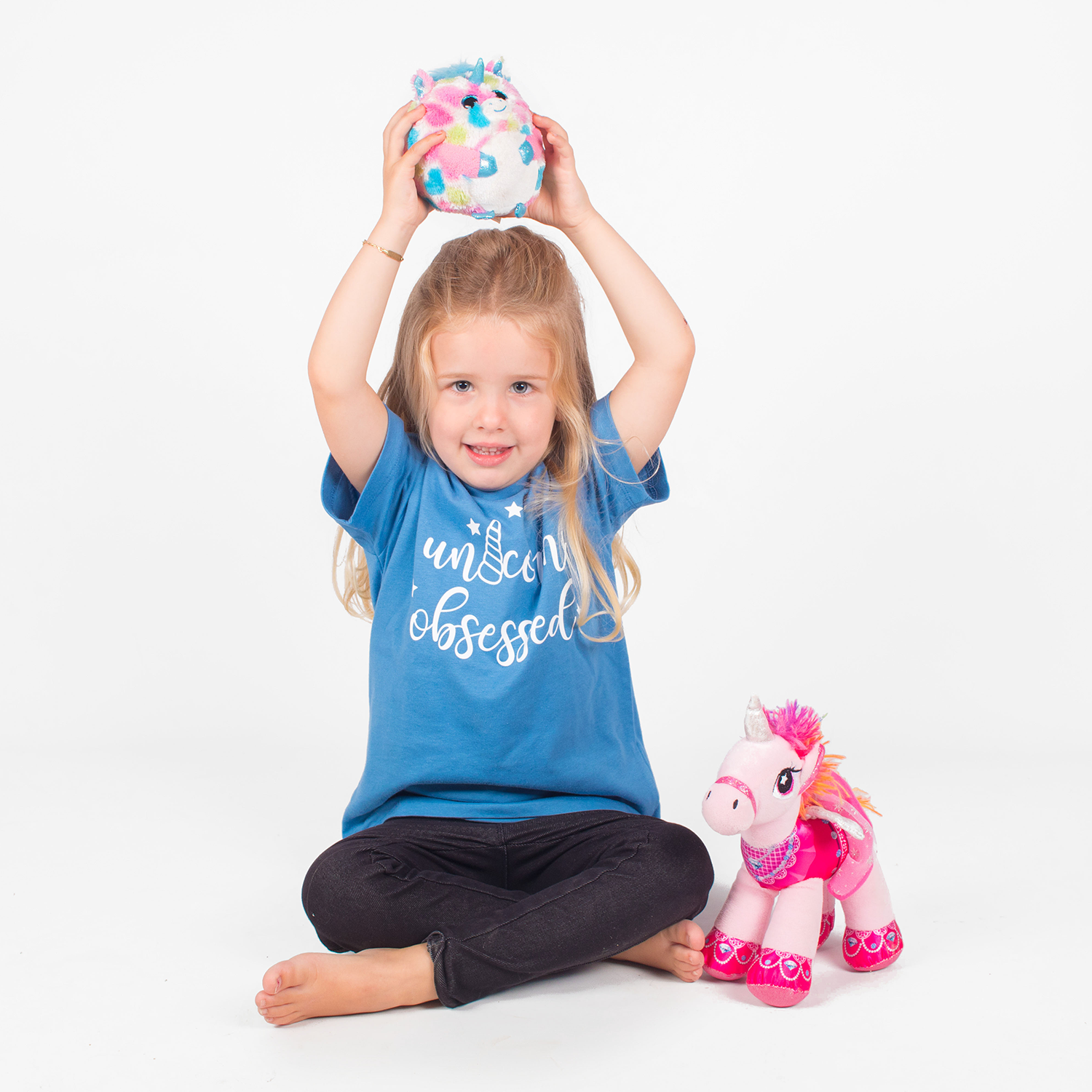 'Unicorn obsessed' kids shortsleeve shirt