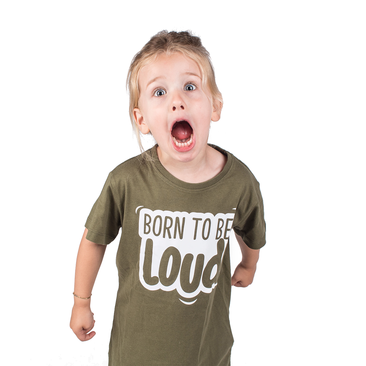 'Born to be loud' kids shortsleeve shirt