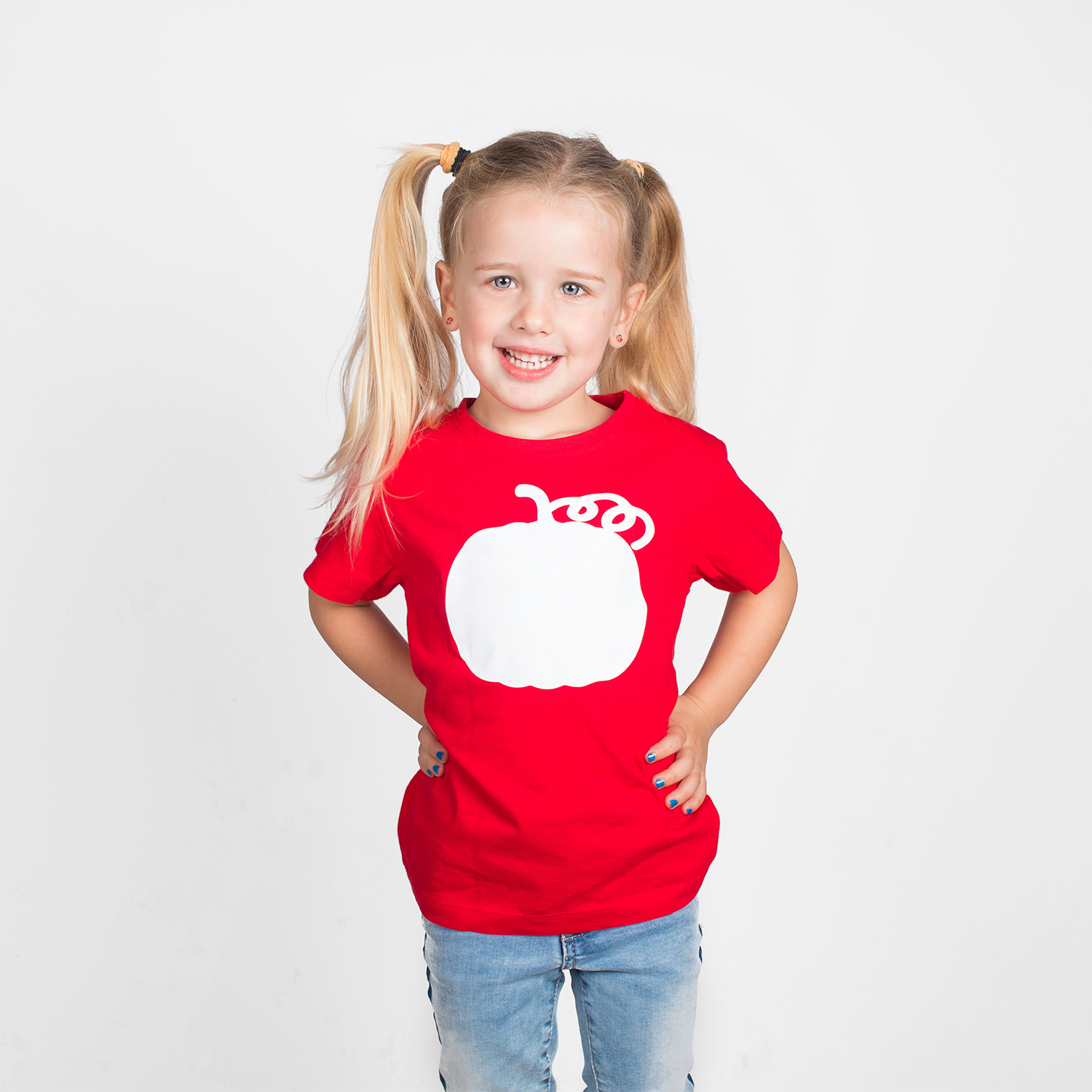 Pumpkin glow in the dark kids shortsleeve shirt