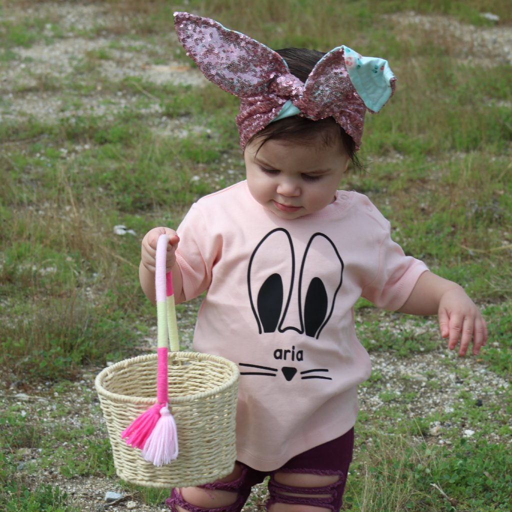 Bunny ears baby shortsleeve shirt