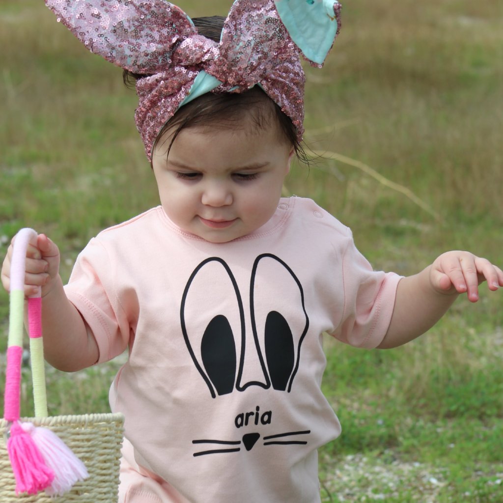 Bunny ears baby shortsleeve shirt