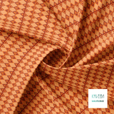 Brown and orange triangles fabric