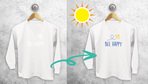 'Bee happy' magic kids longsleeve shirt