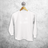 'Bee happy' magic kids longsleeve shirt