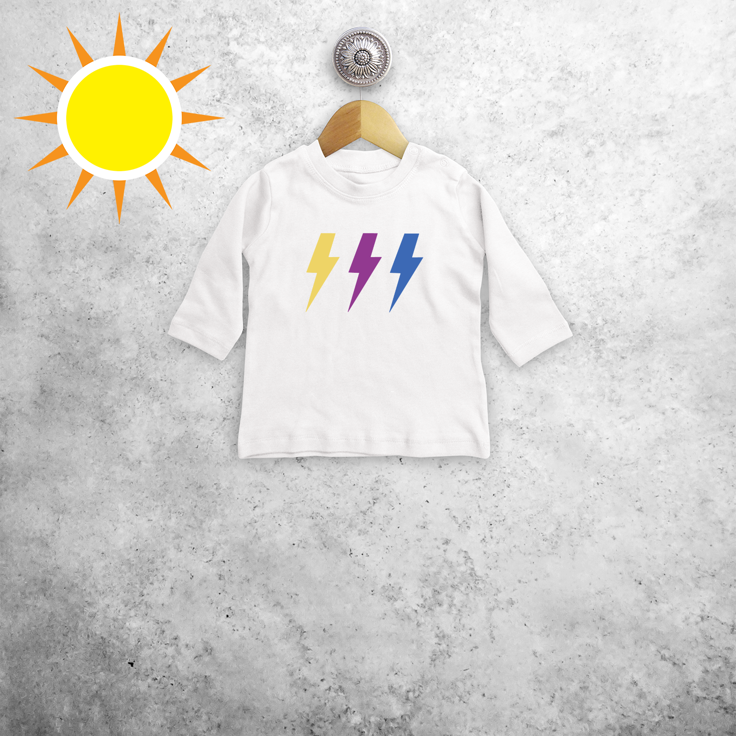 Lightening bolts magic baby longsleeve shirt